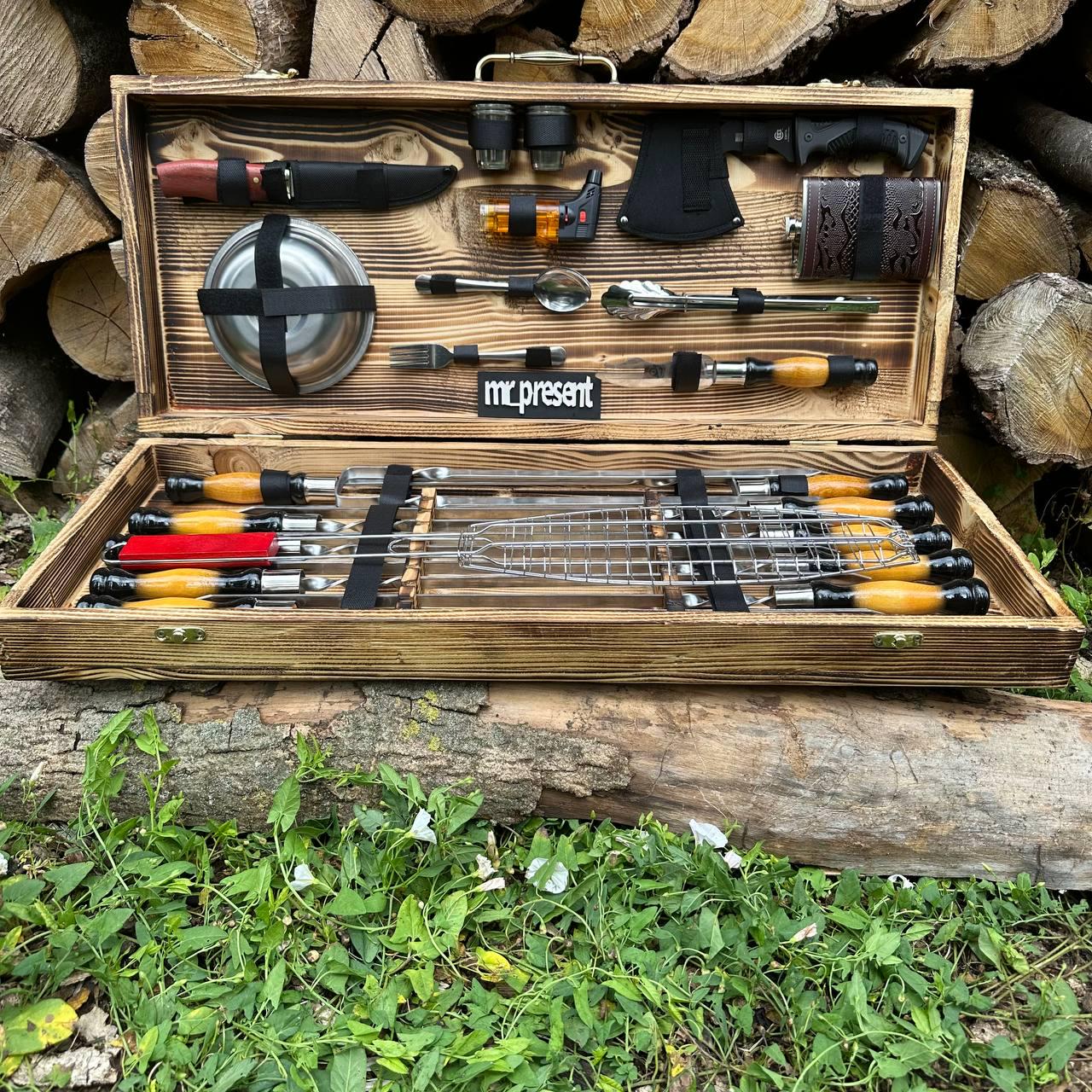 Набор шампуров в кейсе Шашлычник