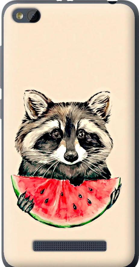 Чехол на Xiaomi RedMi 4A Енотик с арбузом (4605u-631-42517)