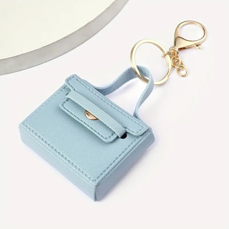 Брелок-ключница Мини сумочка на сумку/косметичку Голубой - фото 3