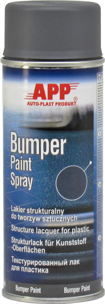 Фарба-спрей APP Bumper Paint для пластику структурна 400 мл Сірий мат Фарба-спрей APP Bumper Paint для пластику структурна 400 мл Сірий мат
