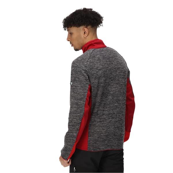 Кофта мужская флисовая Regatta Coladane IV Fleece M Dark Grey/Chilly Red (RMA515-M) - фото 4