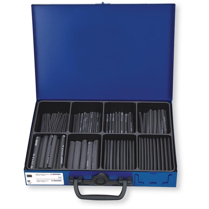 Набір трубок термоусадочних Berner в металевому кейсі 130 шт. (317233)