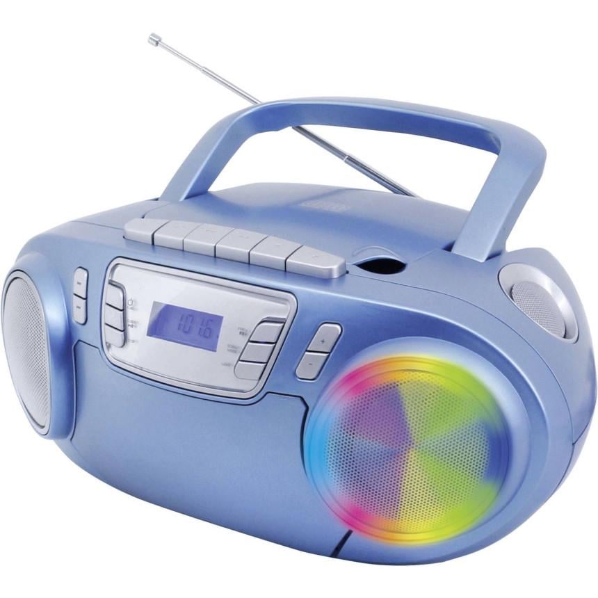 Бумбокс CD-проигрыватель FM/USB/кассета Soundmaster SCD5800sw с караоке-микрофоном Синий (2742659707) Бумбокс CD-проигрыватель FM/USB/кассета Soundmaster SCD5800sw с караоке-микрофоном Синий (2742659707)