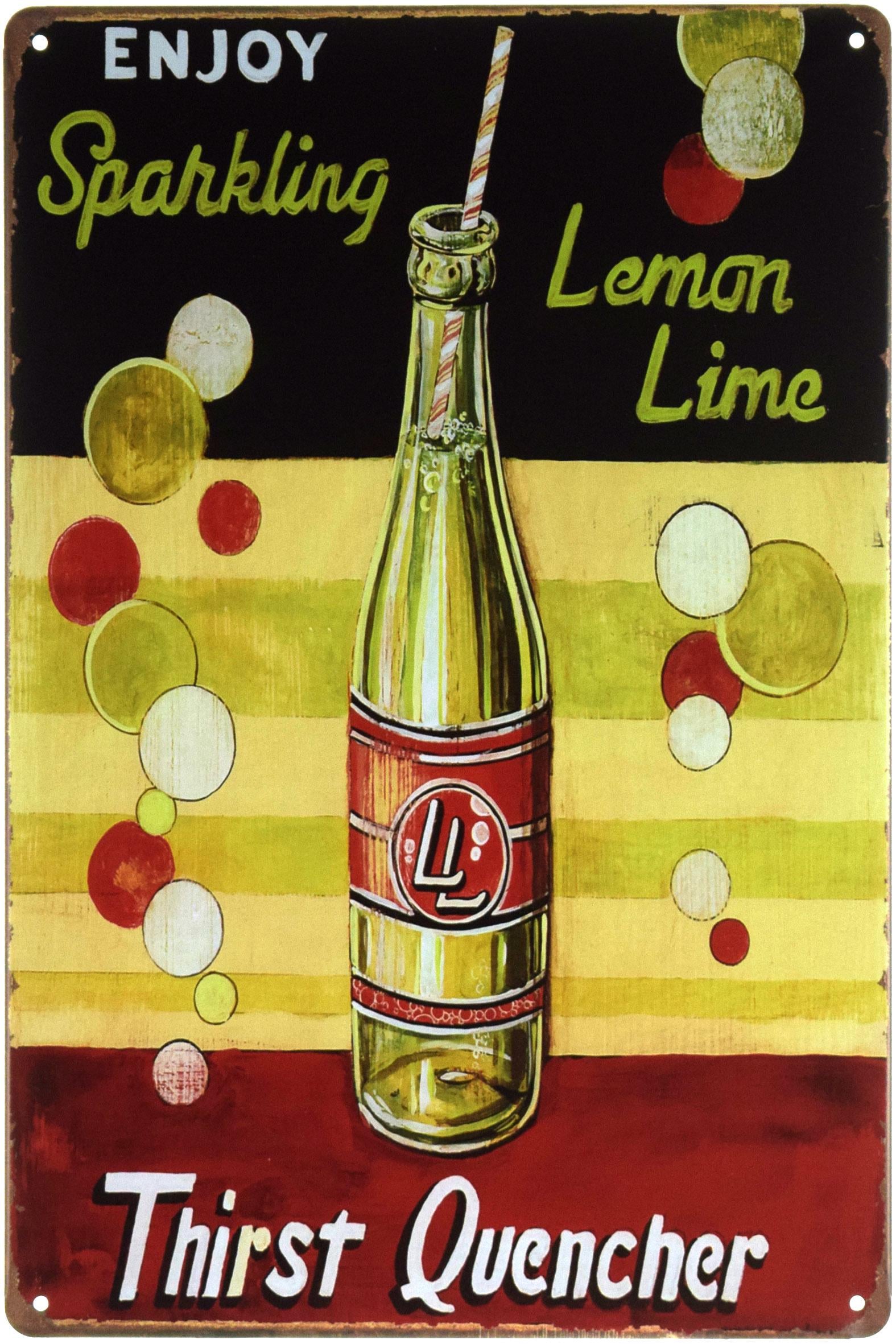 Табличка металлическая Лимон Лайм/Lemon Lime 20x30 см