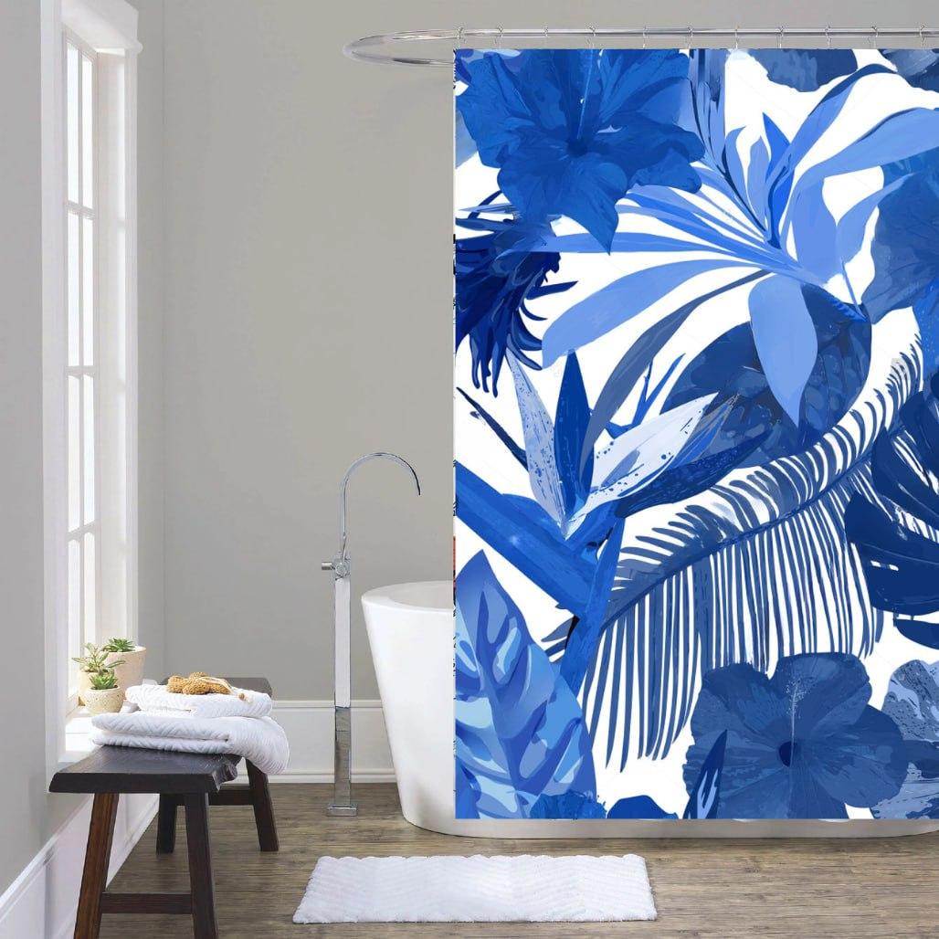 Шторка для ванної кімнати з водовідштовхувальним покриттям Синій з принтом (2388683328) - фото 2 Шторка для ванної кімнати з водовідштовхувальним покриттям Синій з принтом (2388683328) - фото 2