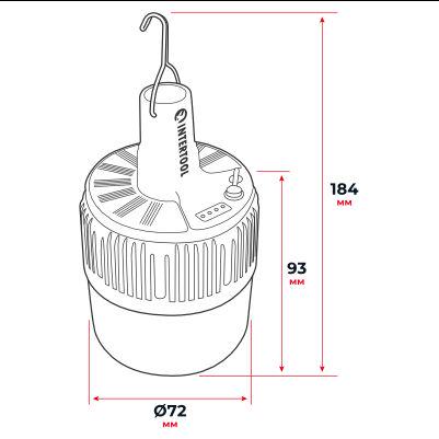 Світильник Intertool LB-0108 акумуляторний підвісний 14SMD сонячна панель/індикатор заряду - фото 5