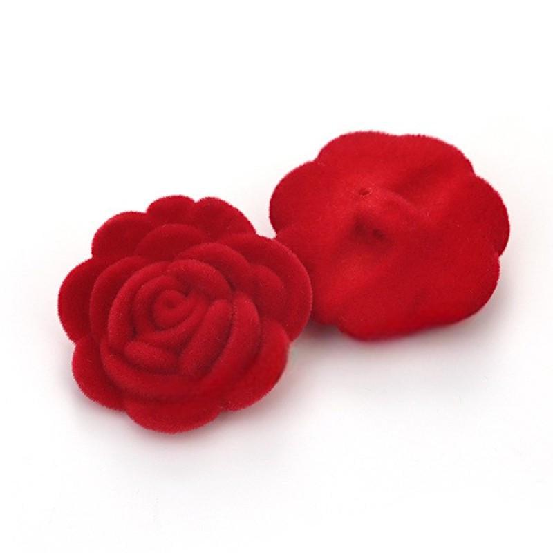 Пуговица Rose LuxFabric на ножке флокированная 21 мм 1 шт. Красный (ПЛ0021ф07)