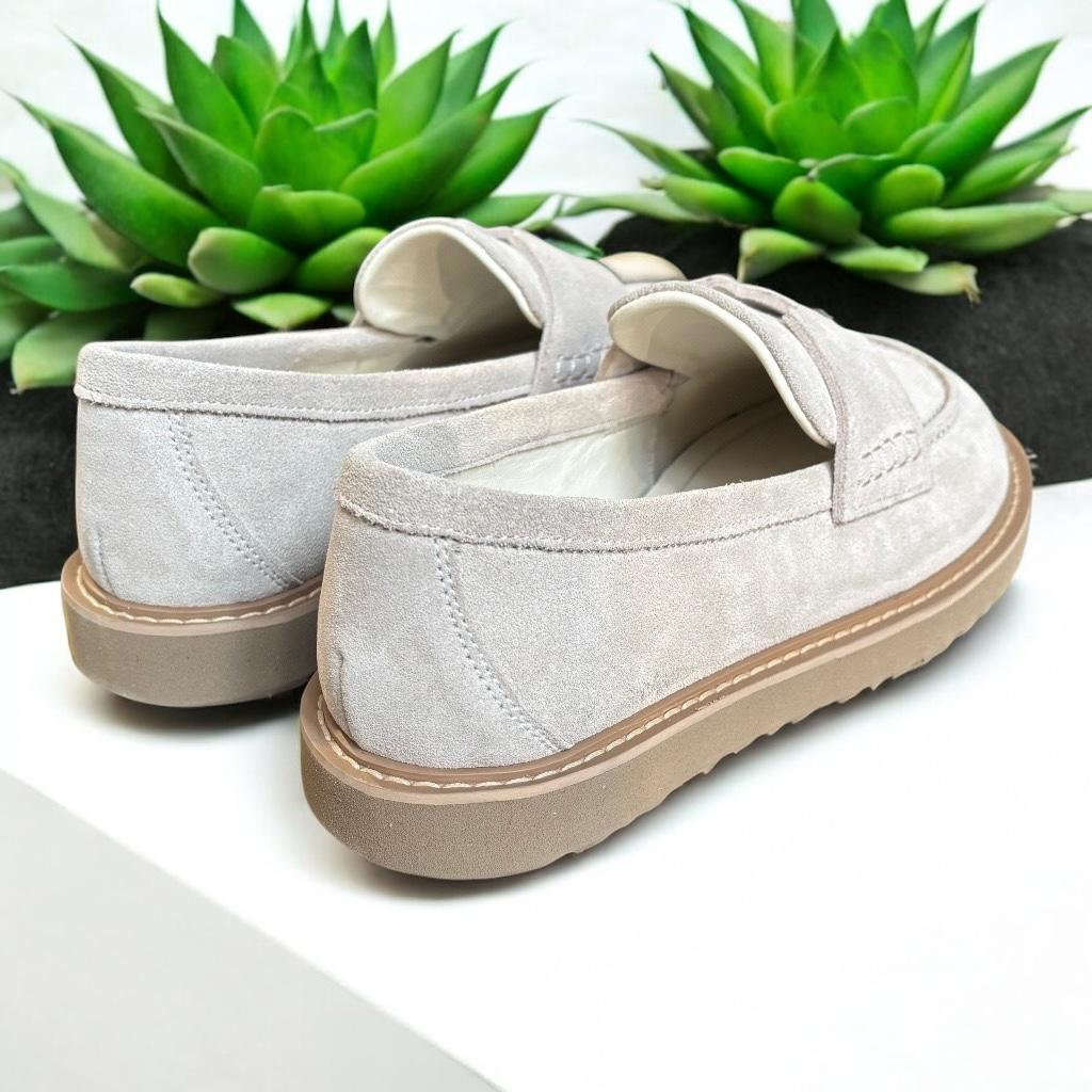 Лоферы анатомические женские MARANDI натуральная замша р. 37 Бежевый (AnLof-Z-37-bej) - фото 4