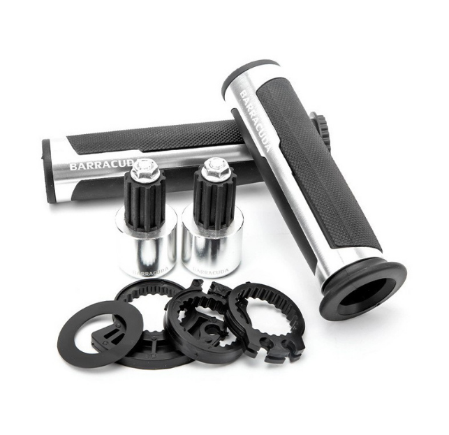 Грипсы алюминиевые антивибрационный 22 мм Серебряный (2853202387)