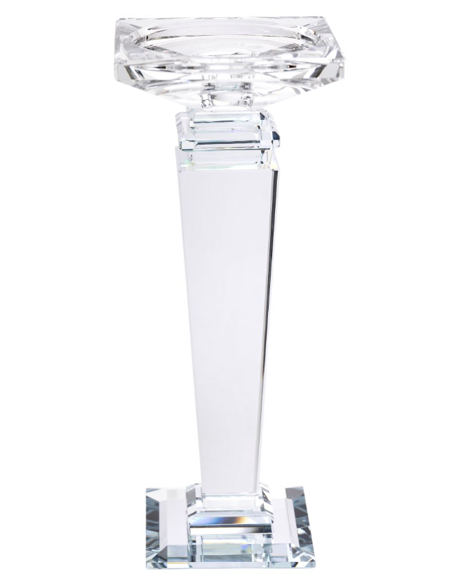 Свічник скляний Sylvie crystal із квадратною основою 24 см Прозорий - фото 3 Свічник скляний Sylvie crystal із квадратною основою 24 см Прозорий - фото 3