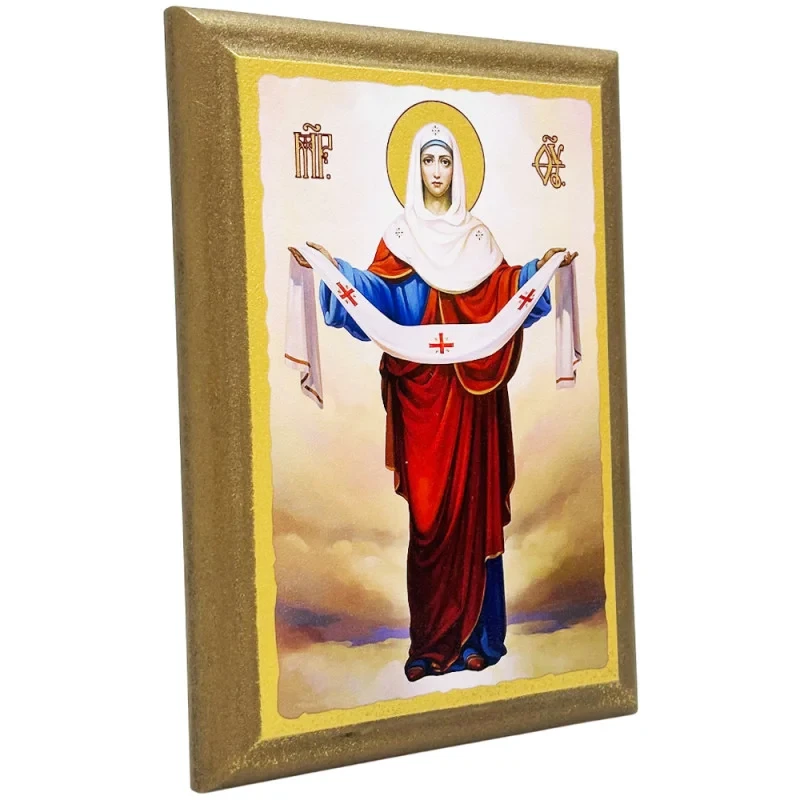 Ікона Свята Богородиця Покрова 21х15 см (4348-21х15) - фото 2 Ікона Свята Богородиця Покрова 21х15 см (4348-21х15) - фото 2