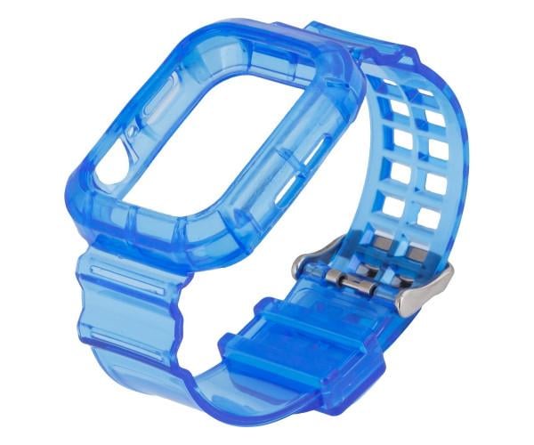 Ремешок Color Transparent для Apple Watch и Protect Case 40 мм Blue - фото 1 Ремешок Color Transparent для Apple Watch и Protect Case 40 мм Blue - фото 1