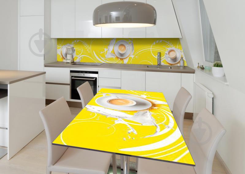 Наклейка 3Д виниловая на стол Zatarga «Яркое латте» 650х1200 мм (Z182506/1st)