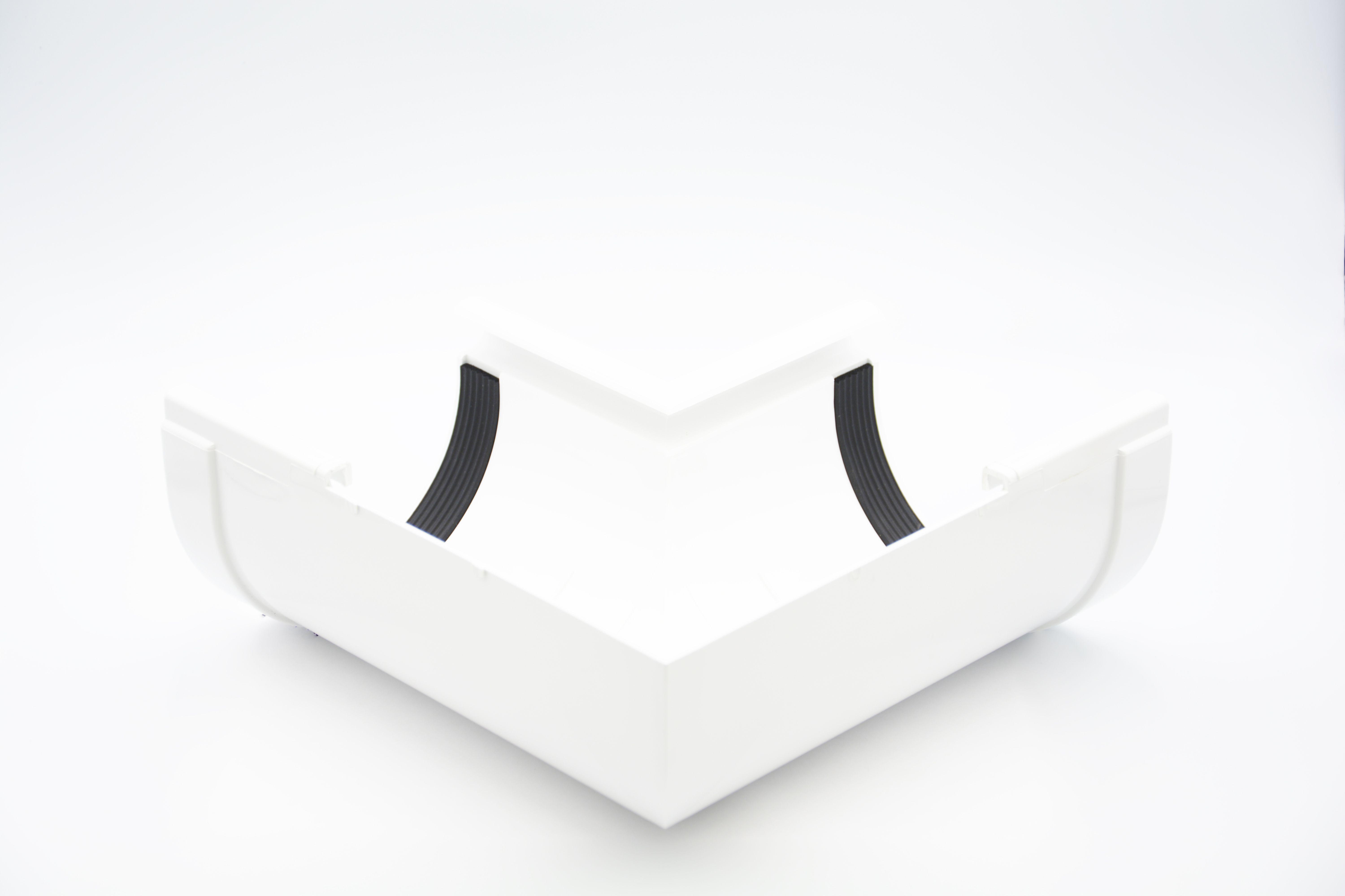 Кут ринви внутрішній RAINWAY 90° D 90 мм Білий RAL 9003 (10.090.10.001.RW) Кут ринви внутрішній RAINWAY 90° D 90 мм Білий RAL 9003 (10.090.10.001.RW)