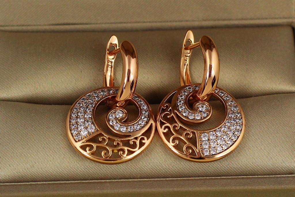 Серьги Xuping Jewelry банджо 2,8 см Золотистый (2145637832)