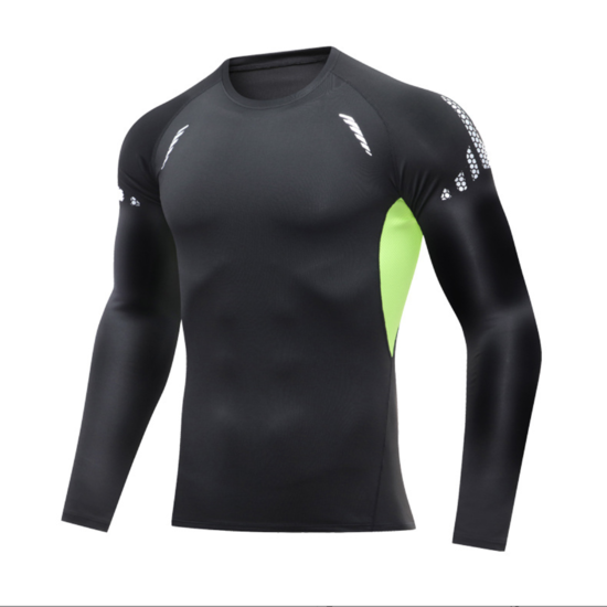 Рашгард мужской компрессионный Green Net 2XL Loku 2XL Черно-салатовый