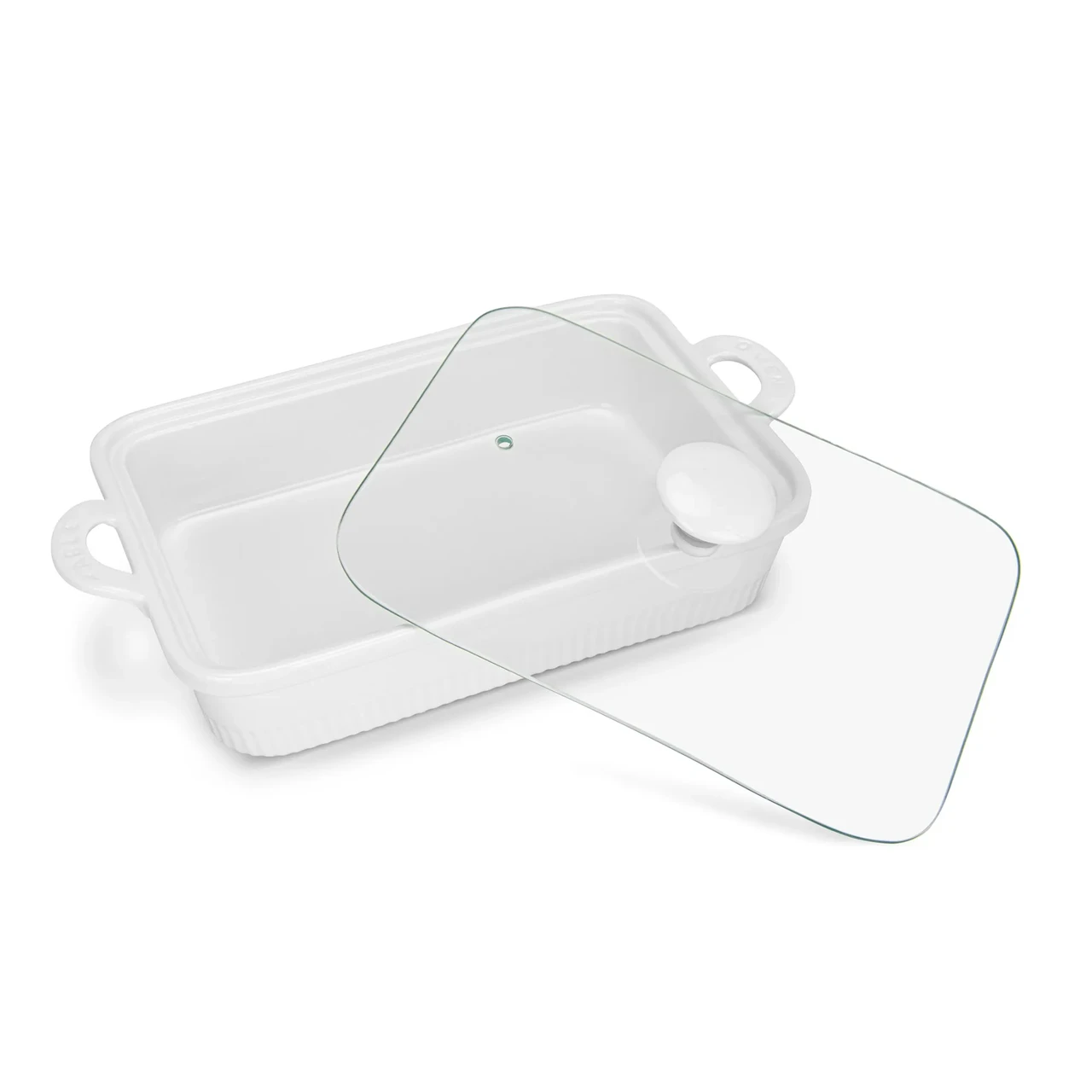 Форма прямоугольная для запекания Fissman Horeca 25x19x6 см 1600 мл со стеклянной крышкой из фарфора (14156) - фото 3