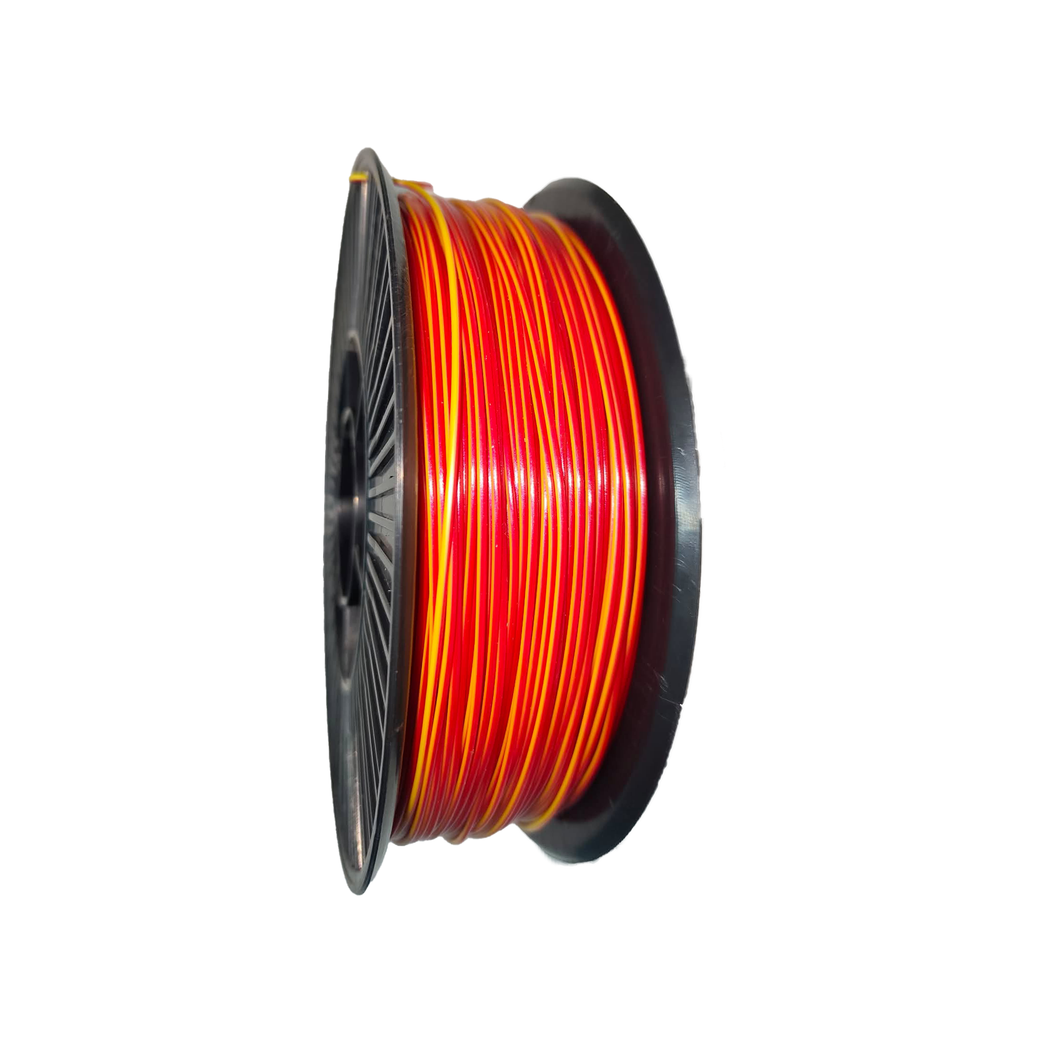 PLA филамент двухцветный Pochatok Filament 1,75 мм 0,75 кг Красный металлик/Желтый шелковый (13317)