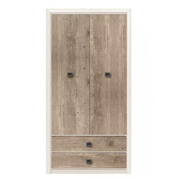 Шкаф распашной для дома Gerbor Коэн 2 SZF2D2S из ДСП 1035х565х1200 мм Сосна каньон/Дуб корабельный (39650)