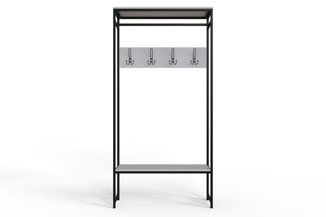 Вешалка напольная модульная Ferrum-decor Трелис 14 ДСП 16 мм 180x90x38 см Черный/Белый (FRD-104343)