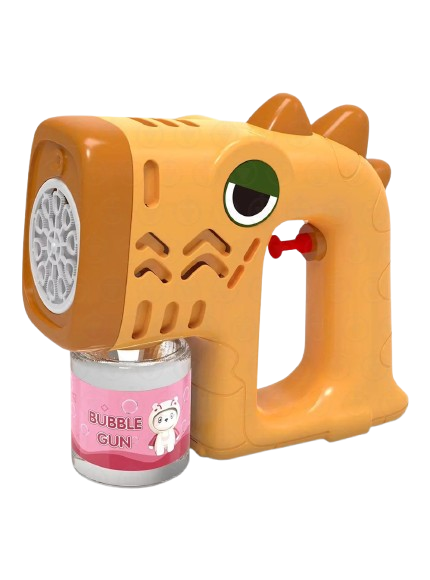 Генератор пистолет DobraMama для мыльных пузырей детский на батарейках Оранжевый (73631)