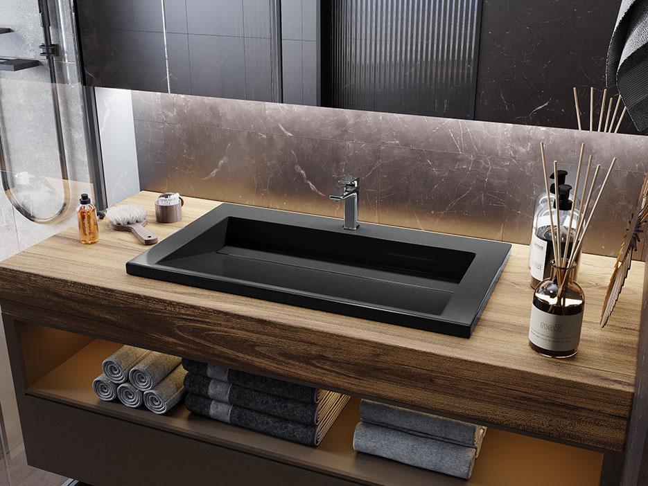 Умивальник накладний Status Boho Low 80 Black (702) - фото 11