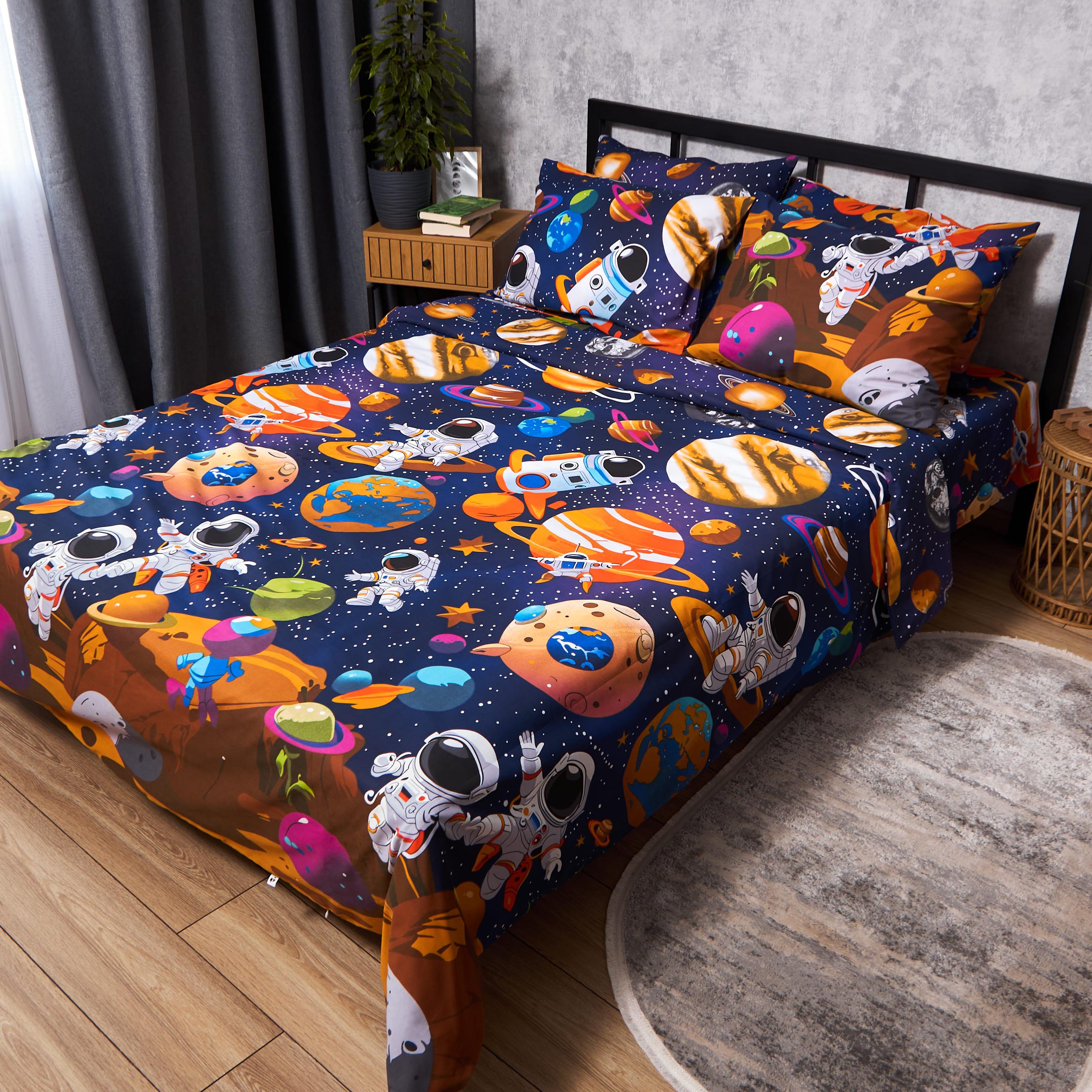Комплект постільної білизни Moon&Star Бязь Gold Люкс Planet Explorer King Size 220x240 см (MS-820011517)