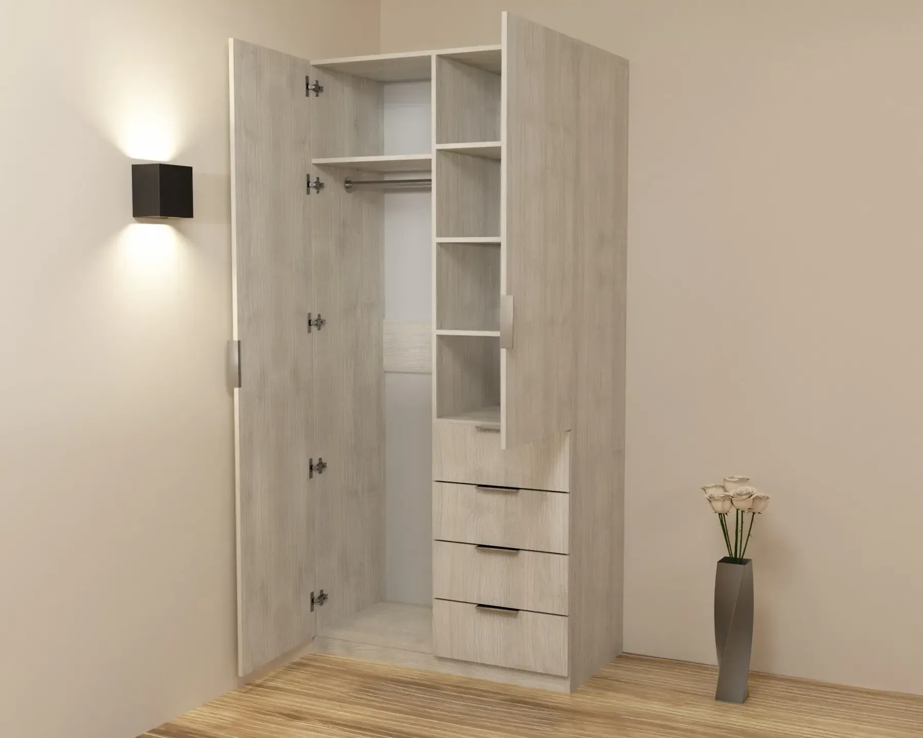 Шкаф Kontinent Kristal 1 100х52х210 см Дуб Шамони Светлый (59840414) Шкаф Kontinent Kristal 1 100х52х210 см Дуб Шамони Светлый (59840414)