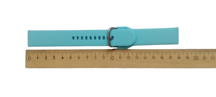 Ремешок для часов силиконовый 20х180 мм Sky blue (3192) - фото 3 Ремешок для часов силиконовый 20х180 мм Sky blue (3192) - фото 3