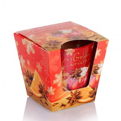 Свечка ароматическая Golden Christmas с апельсином и специями (28705)