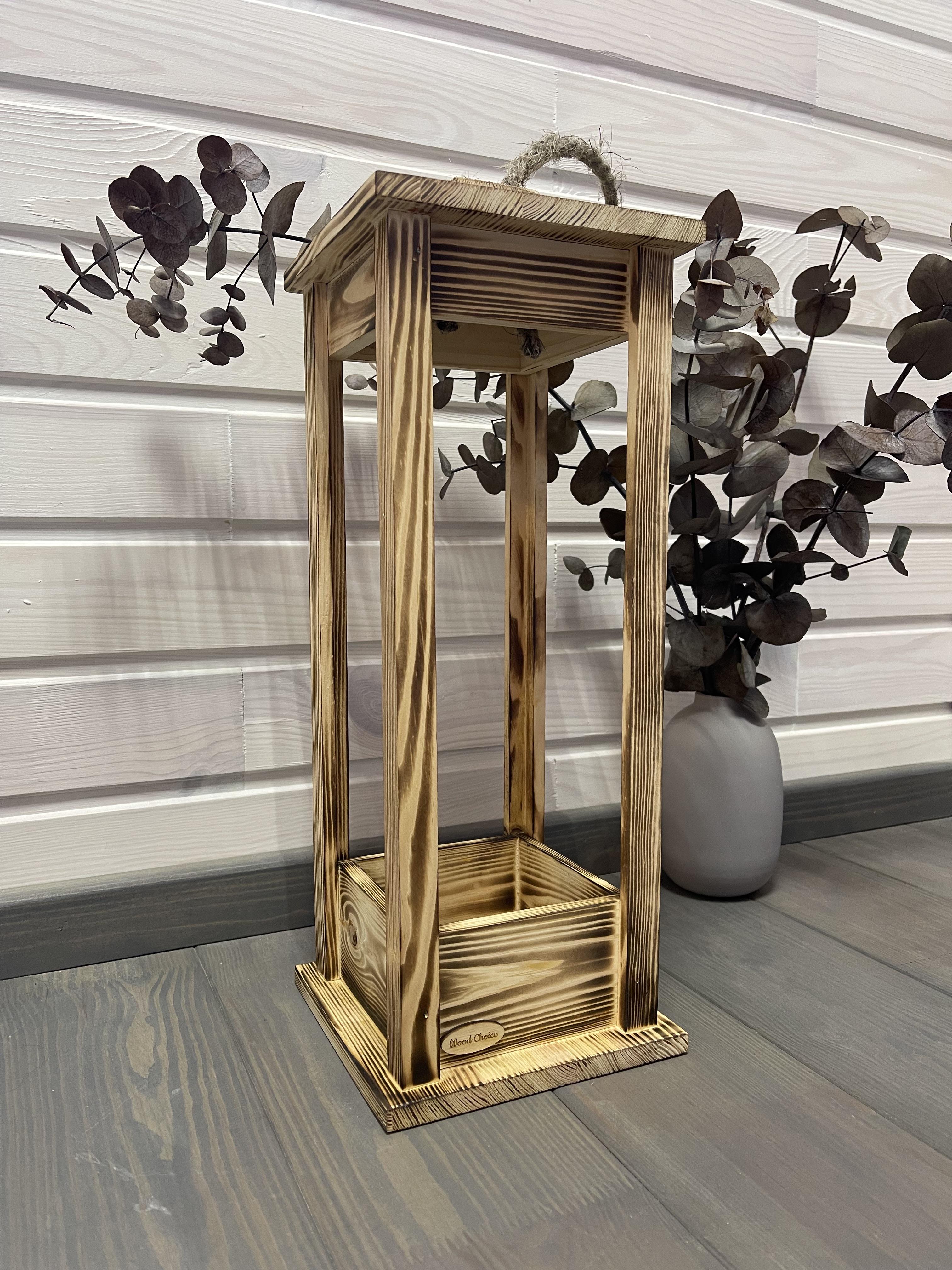 Подсвечник деревянный Wood Choice Фонарь 17х17х45 Угольный - фото 1 Подсвечник деревянный Wood Choice Фонарь 17х17х45 Угольный - фото 1
