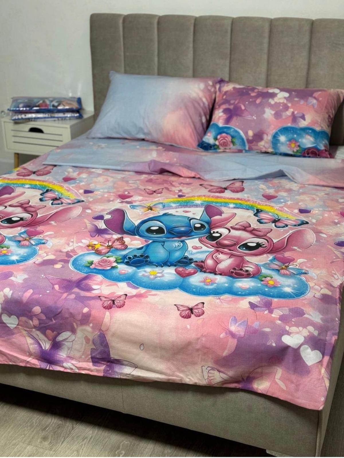 Комплект детского постельного белья Gold Lux Лило и Стич полуторный бязь 150x220 см (29878742)