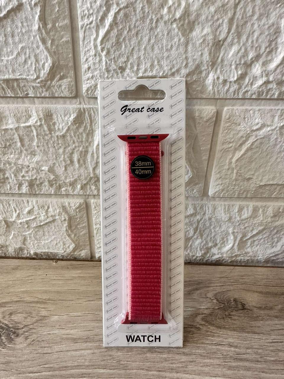 Ремінець нейлоновий для смарт-годинника 38-40 мм Рожевий (KG-6883)