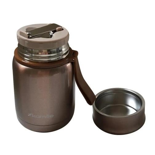 Термос пищевой Kamille KM-2099-GD 530 мл Золотистый - фото 3