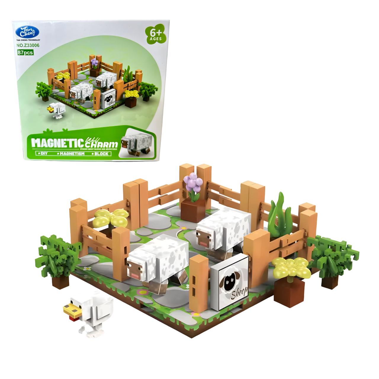 Конструктор магнітний Magnetic World Овчарня 87 деталей (Z33006) - фото 4 Конструктор магнітний Magnetic World Овчарня 87 деталей (Z33006) - фото 4