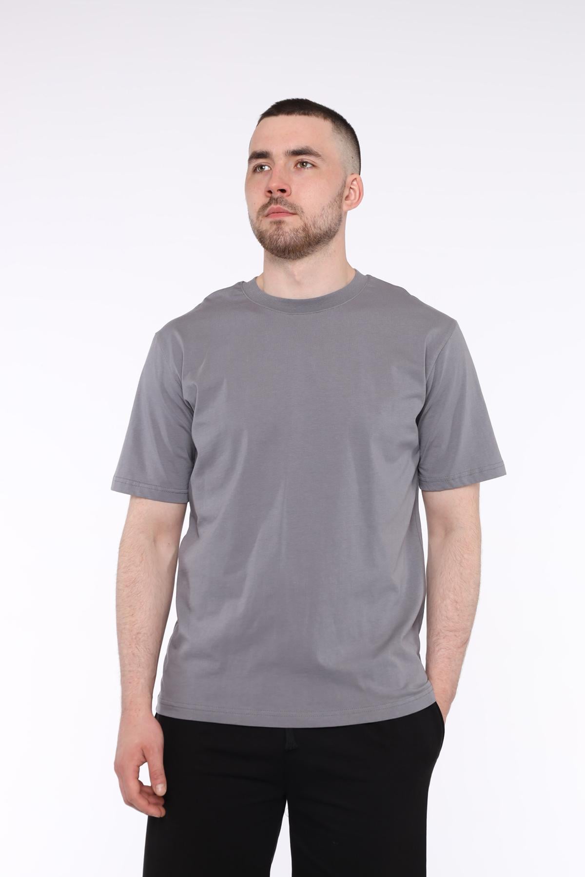 Футболка с коротким рукавом мужская Yuki ЦБ-00293441 р. 56 Серый (SKT001309529)