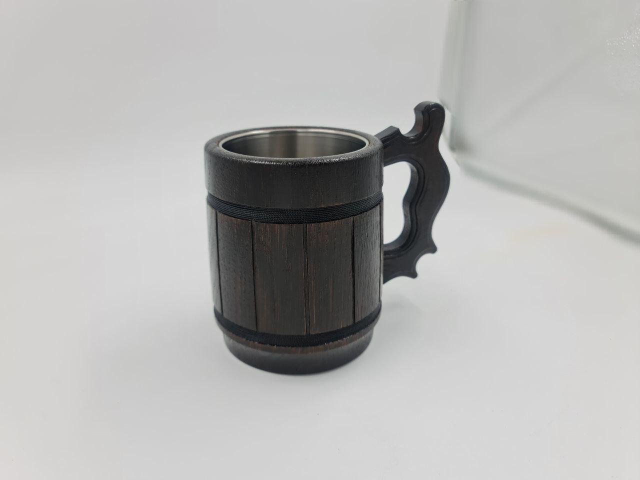 Бокал для пива з дерева 0,5 л Коричневий (28409928) - фото 3 Бокал для пива з дерева 0,5 л Коричневий (28409928) - фото 3