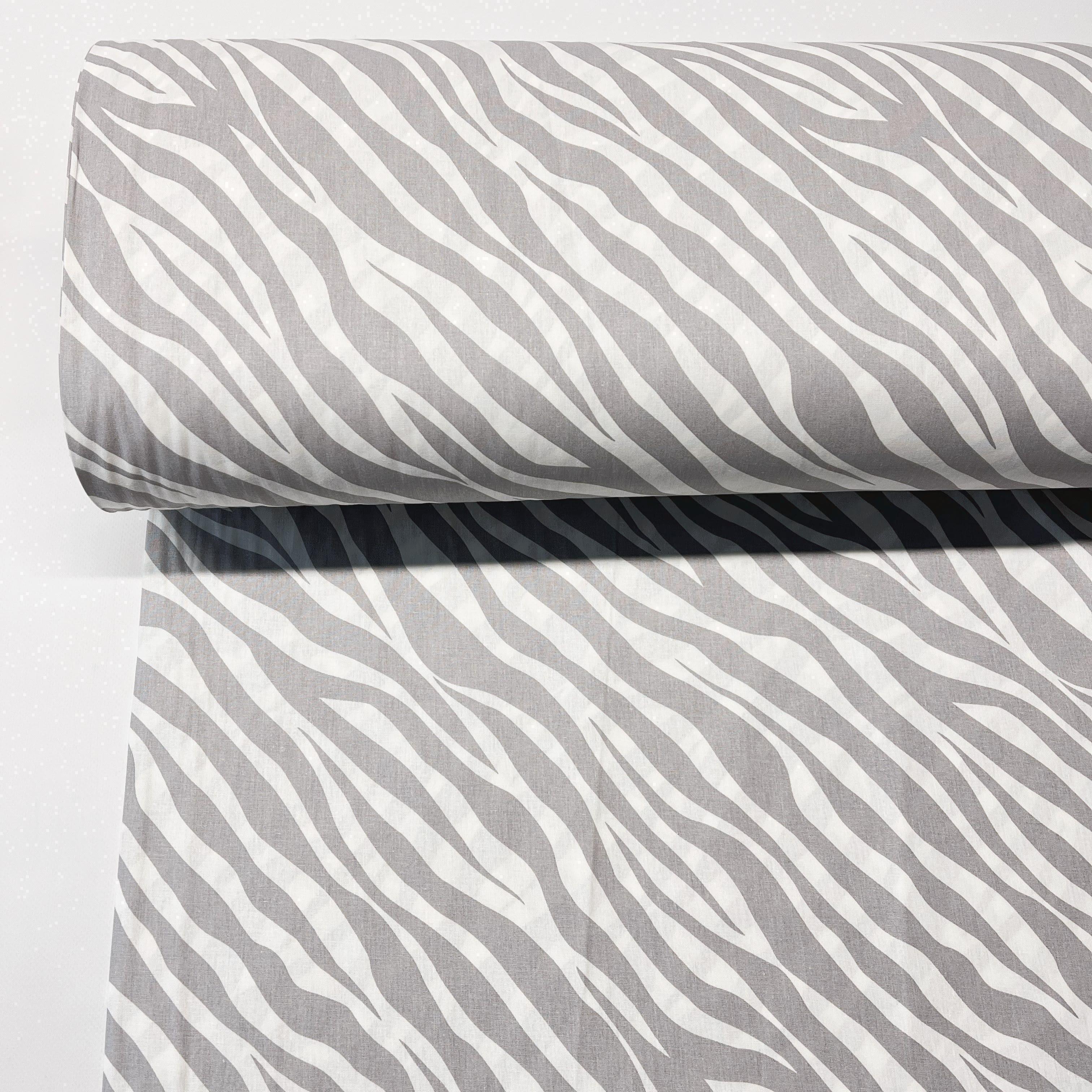 Ткань для постельного белья ранфорс зебра 240 см Серый (2/25448/5 02300)