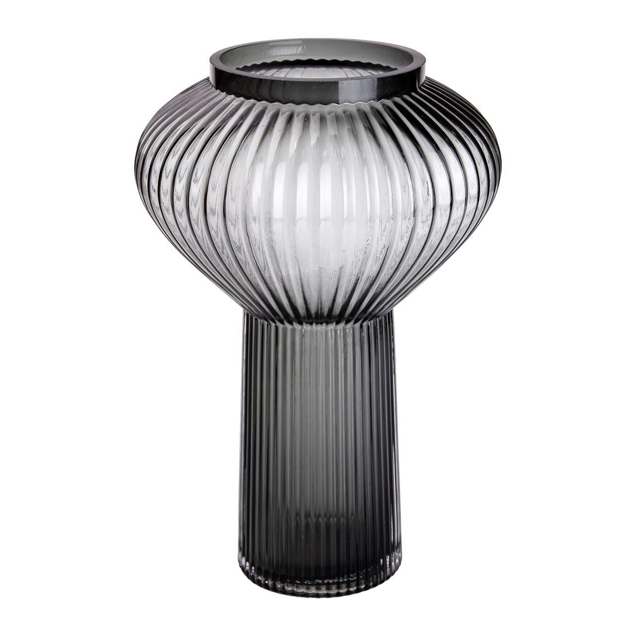 Ваза скляна Light House 30 см Сірий (LG-20225)