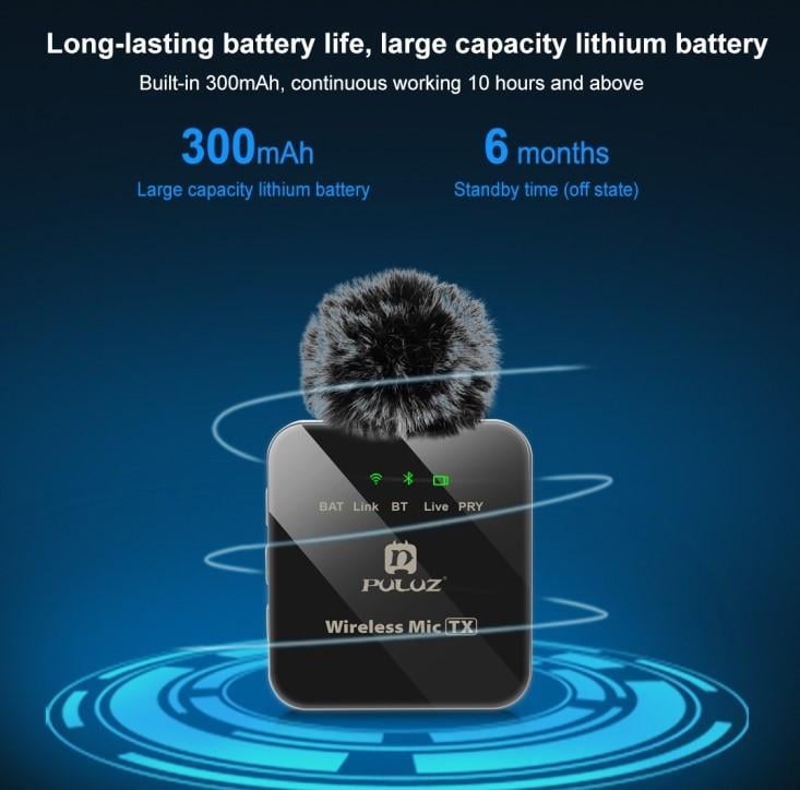 Микрофон для смартфона Puluz PU646B беспроводной петличный Type-C Phone Type-C Receiver шумоподавления (2509879922) - фото 4 Микрофон для смартфона Puluz PU646B беспроводной петличный Type-C Phone Type-C Receiver шумоподавления (2509879922) - фото 4