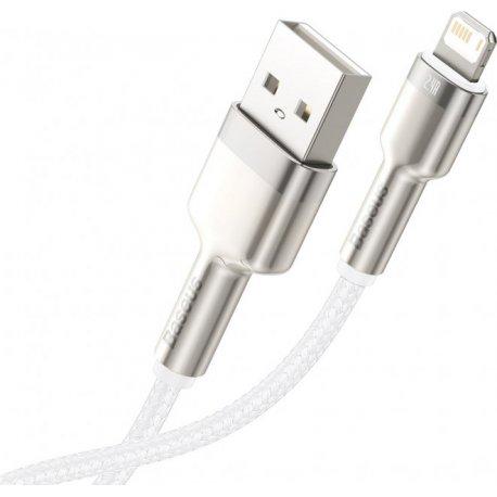 Кабель BASEUS Cafule Metal Lightning 2,4A 1 м White (CALJK-A02) - фото 4