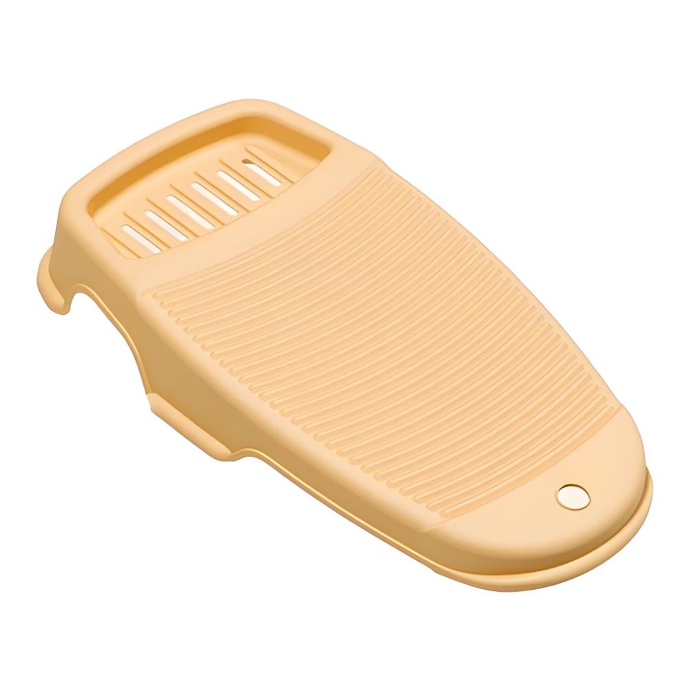 Доска для стирки белья рифленая пластиковая ручная 44x23,5 см Желтый