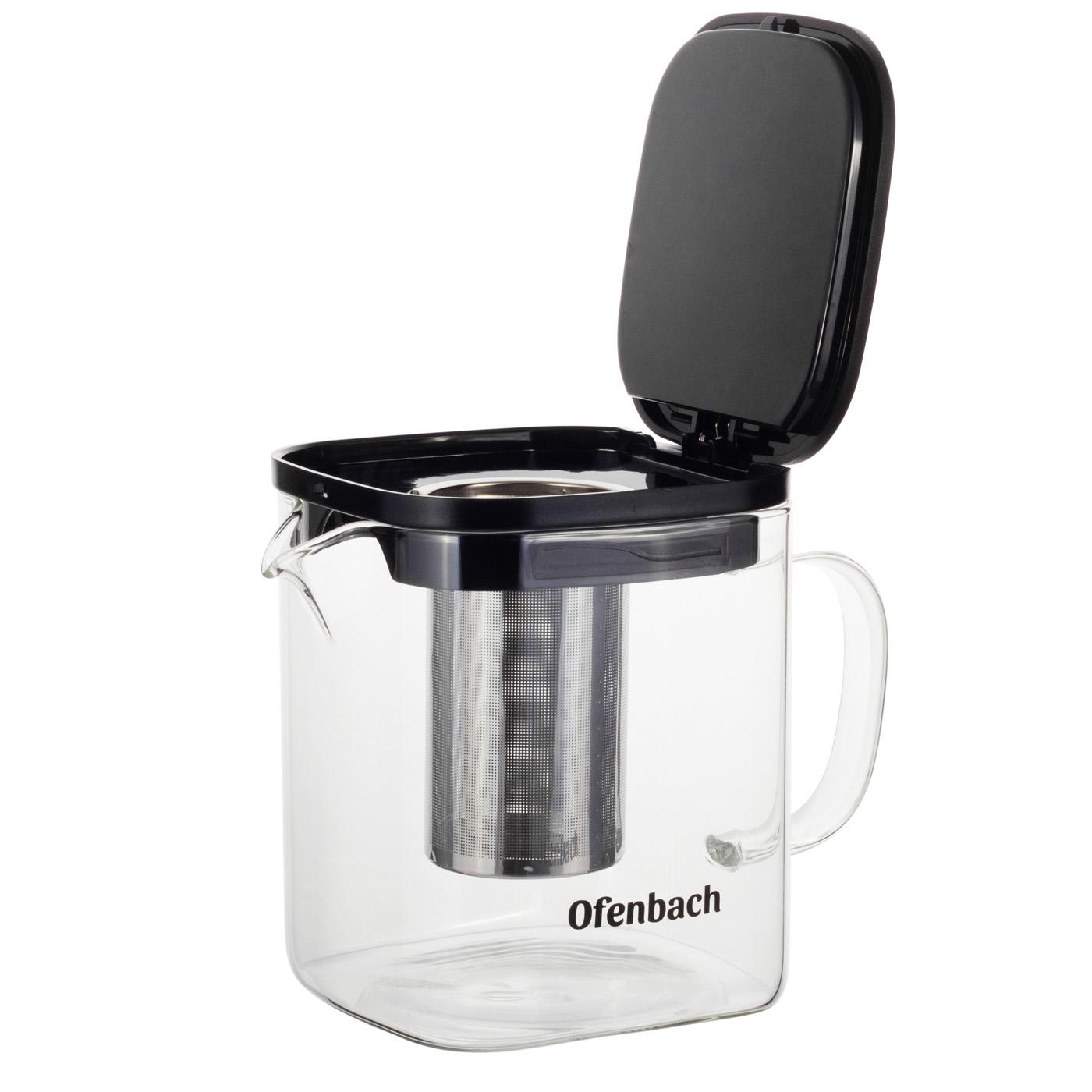 Заварочный чайник со съемным ситечком Ofenbach KM-100612М из термостойкого стекла 1000 мл Прозрачный (150-84-100612М) - фото 7 Заварочный чайник со съемным ситечком Ofenbach KM-100612М из термостойкого стекла 1000 мл Прозрачный (150-84-100612М) - фото 7