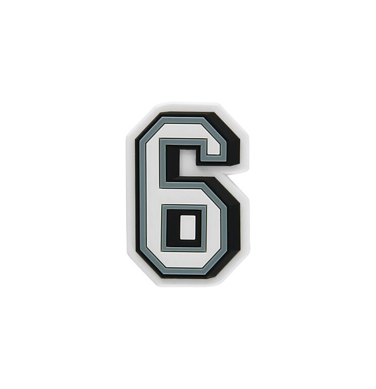 Джибітс для взуття JIBBITZ Цифра 6 світиться в темряві № 1200 (JIB1200)