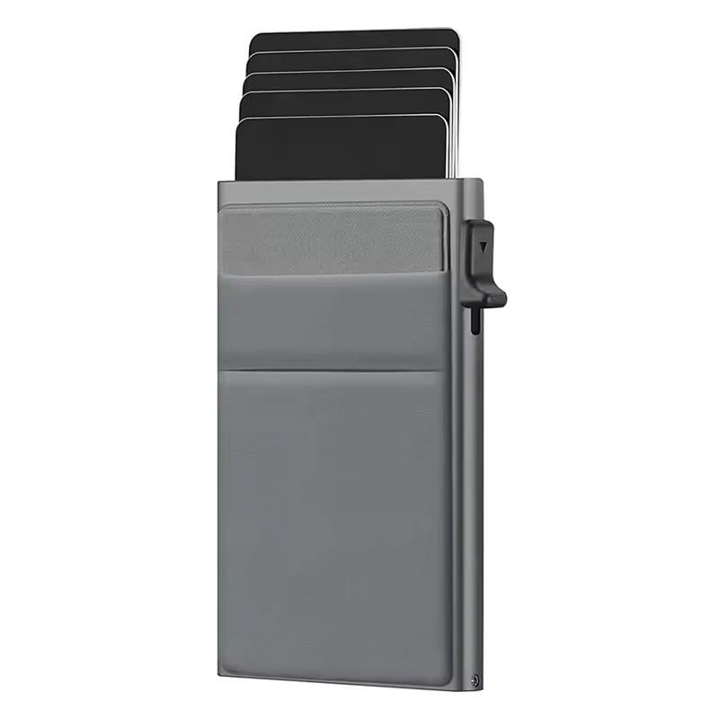 Картхолдер-кошелек алюминиевый с RFID-защитой Серый (798703425951)