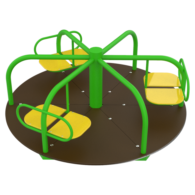 Карусель для дитячого майданчика Kidigo Три Пелюстка 160х160х68 см Різнокольоровий (1419112826)