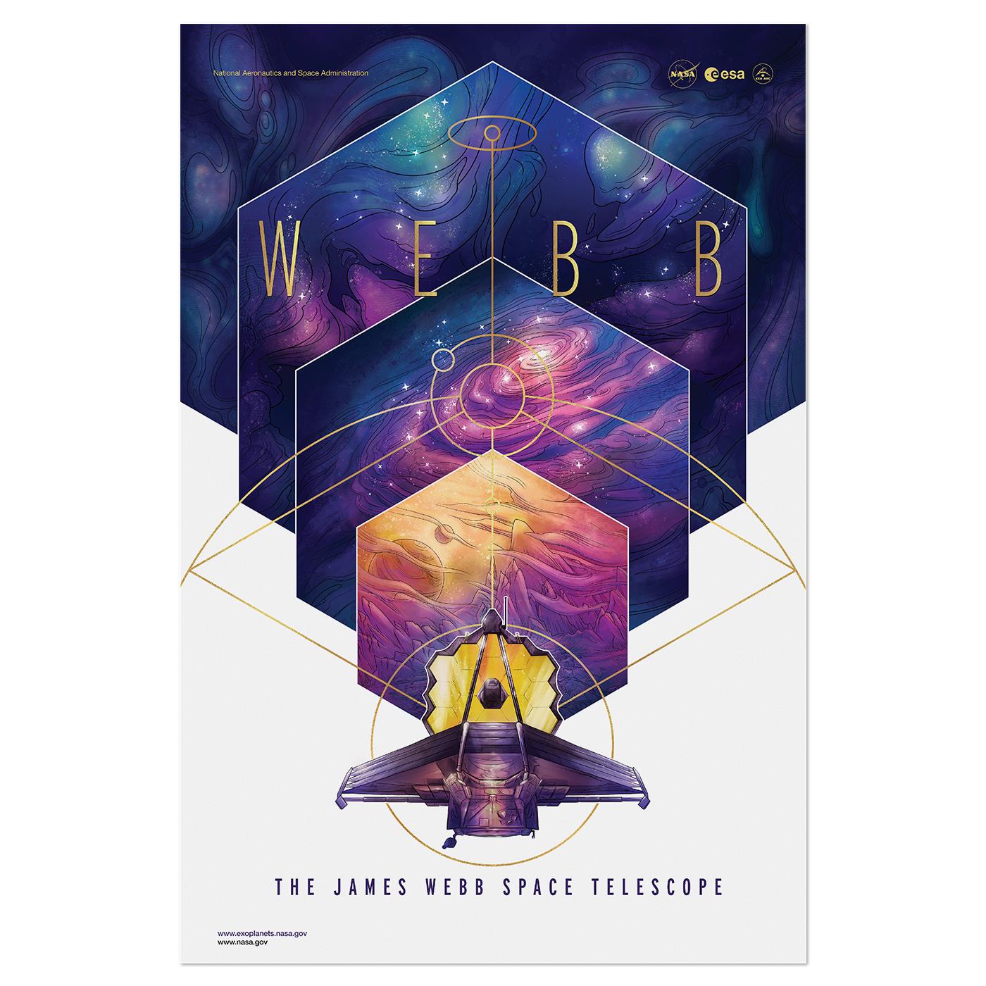 Плакат NASA Телескопы: James Webb 60x90 см (0294)