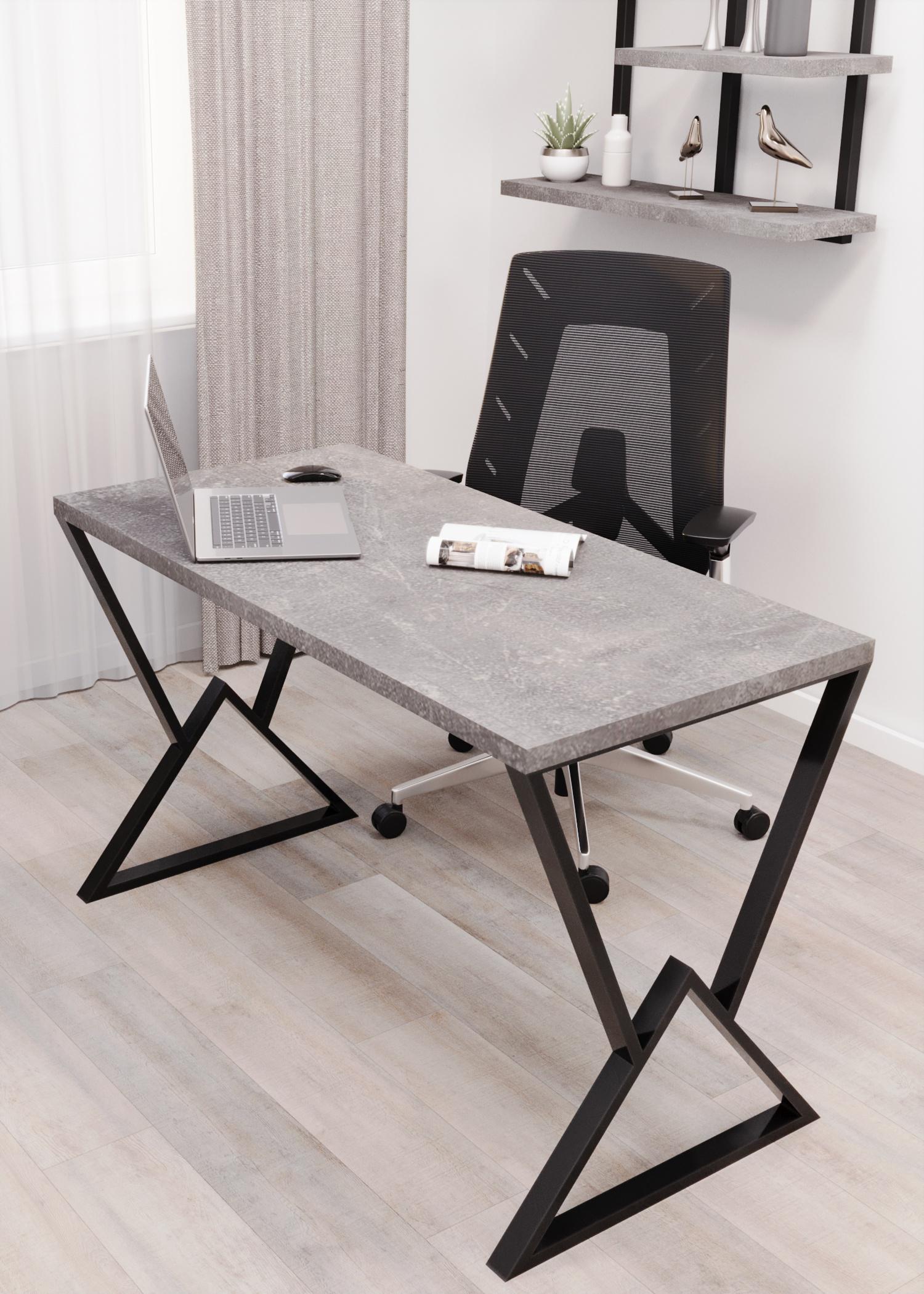 Стол письменный Loft Серия 17 1400х700х32 мм Бетон (21696553)