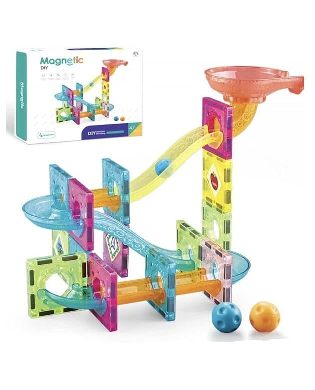 Конструктор магнітний Magnetic DIY CH1034 47 ел. з кульками Різнокольоровий (17615171) - фото 2