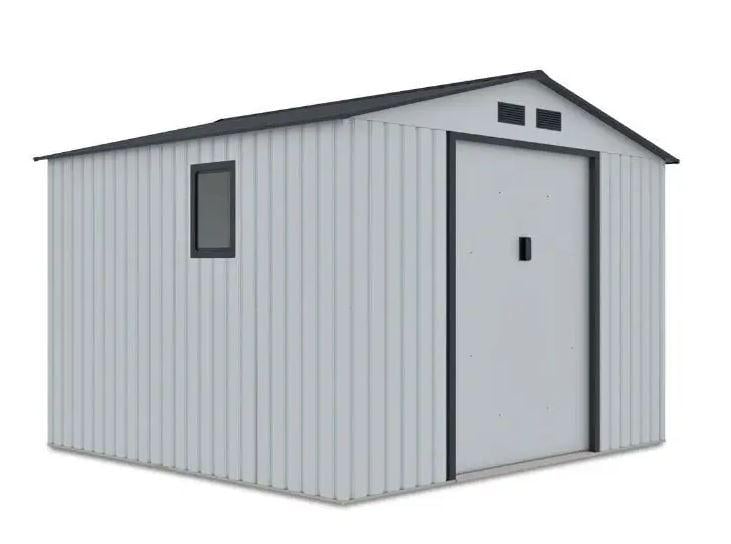 Металлический садовый сарай Hudson 9x8 LG Светло-серый